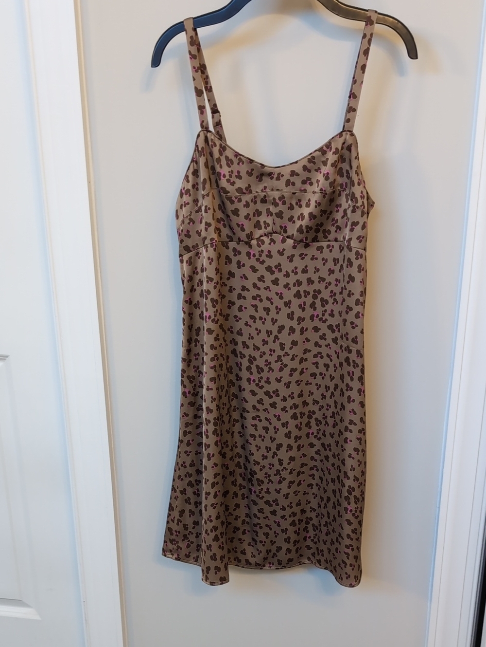Cabi XS Leopard Print Slip Dress